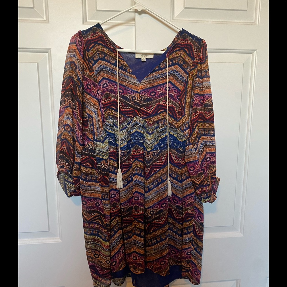 Sale: Umgee USA cute flowy short pattern dress. Like new condition -  medium